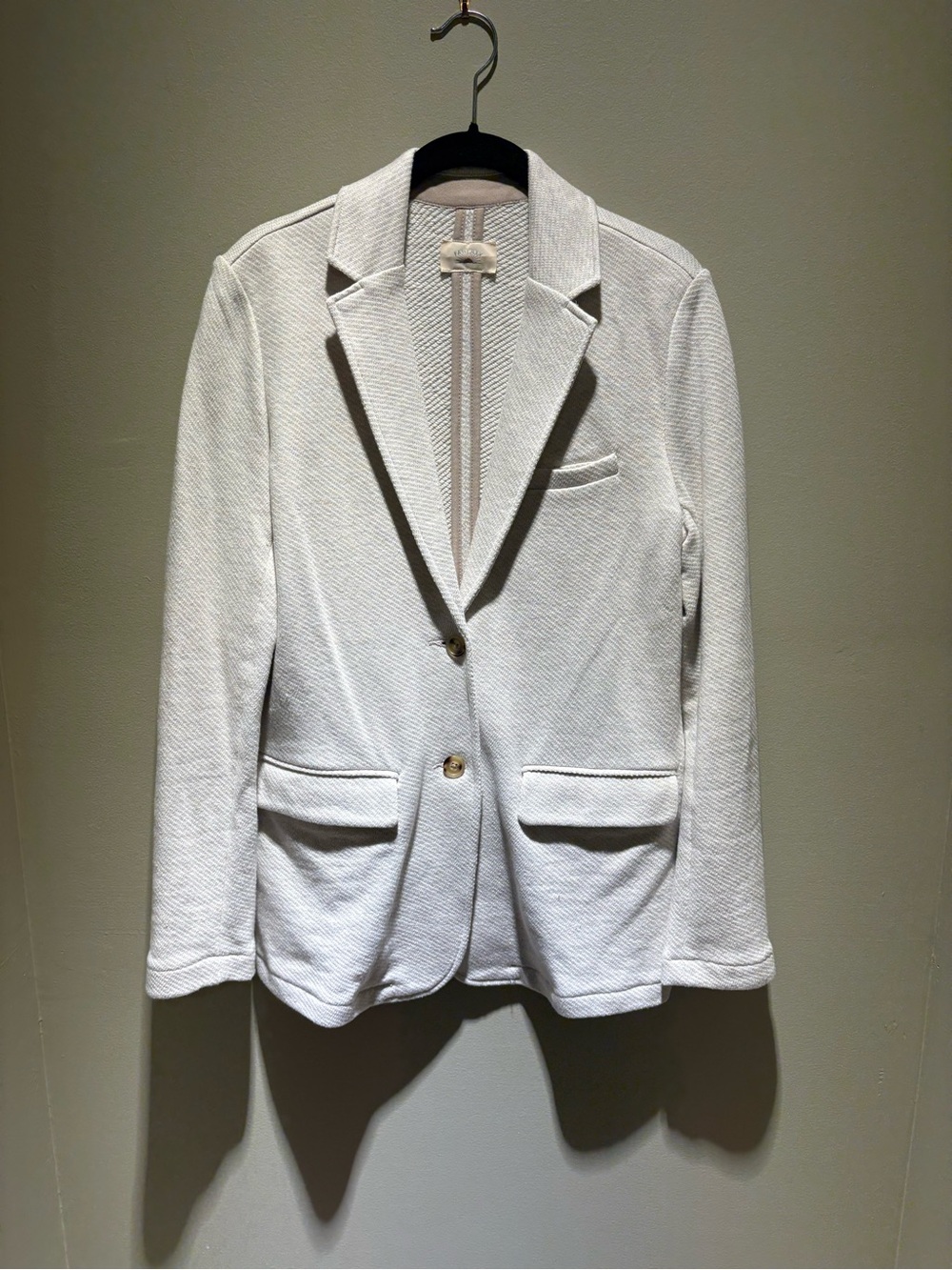 FAHERTY Textured Cream Knit Blazer - Classic Tailored Jacket